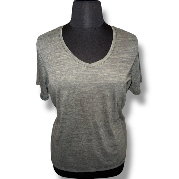 DSG Women's Core Cotton Jersey V-Neck T-Shirt 1X Forest - Picture 2 of 13